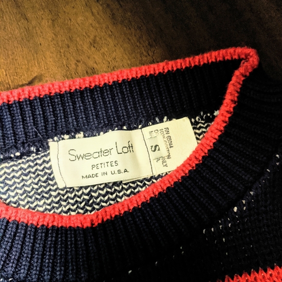 Vintage 80s SweaterLoft Sweater Made in U.S.A Size Petite Small 100% cotton - Picture 5 of 5